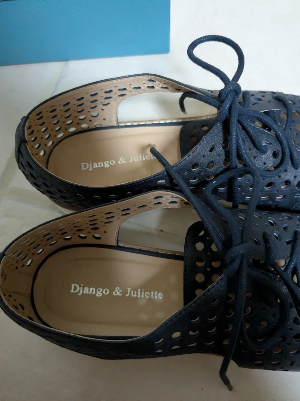Django & Juliette Perforated Lace-Up Loafers